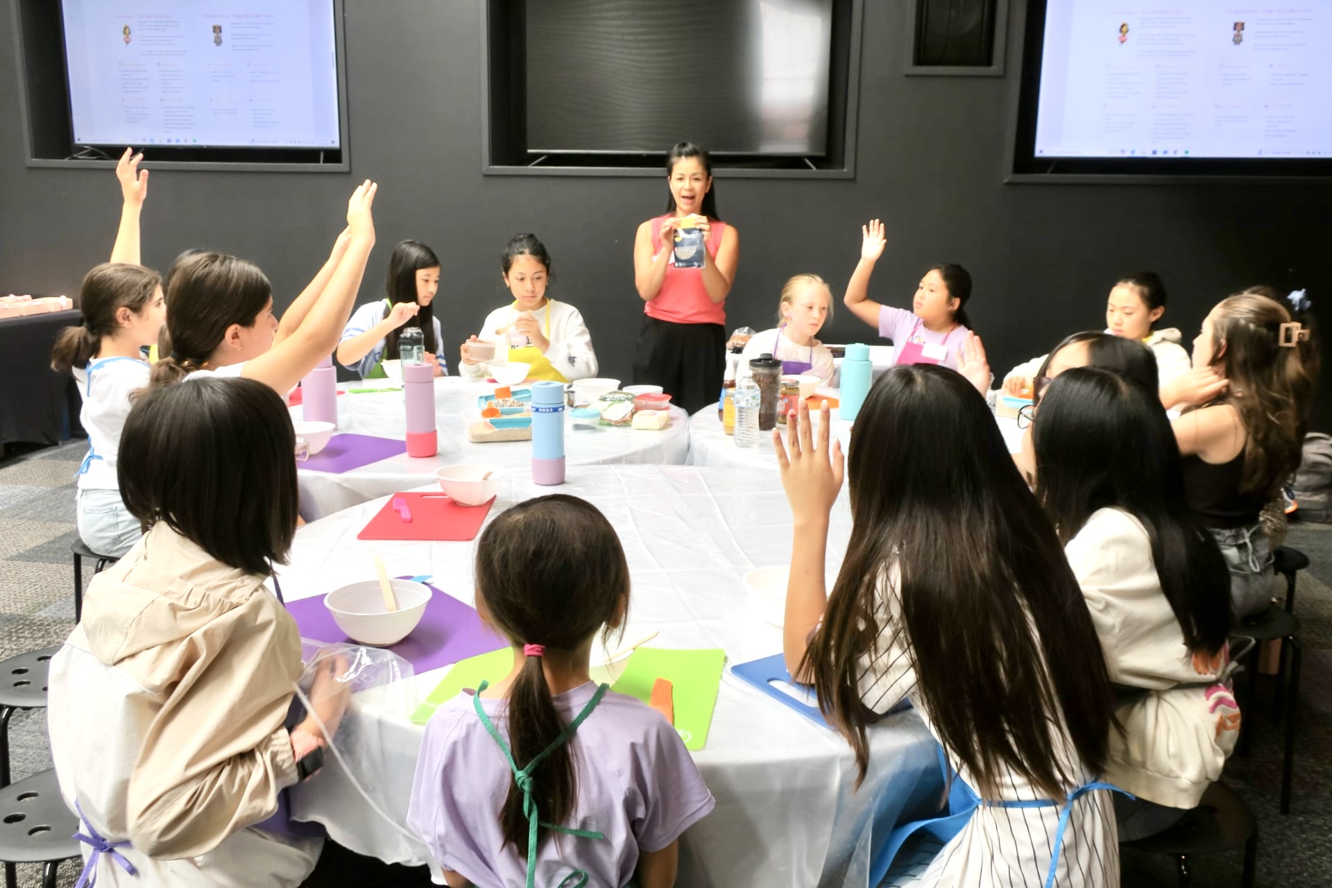 Girls participating in a TMG workshop